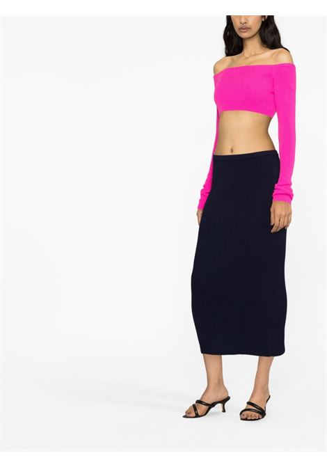 Blue cable-knit pencil skirt - women ALESSANDRA RICH | FAB3481K4052367